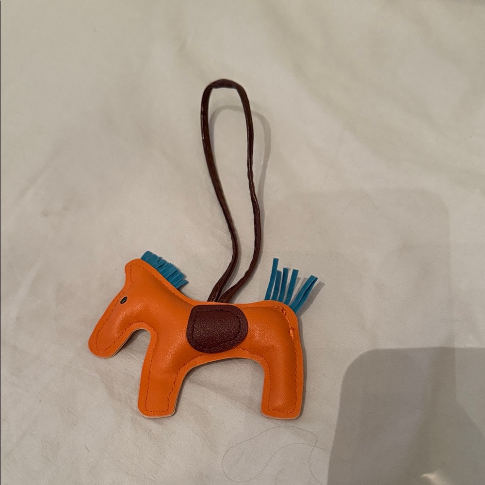 Orange Horse-Shaped bag charm